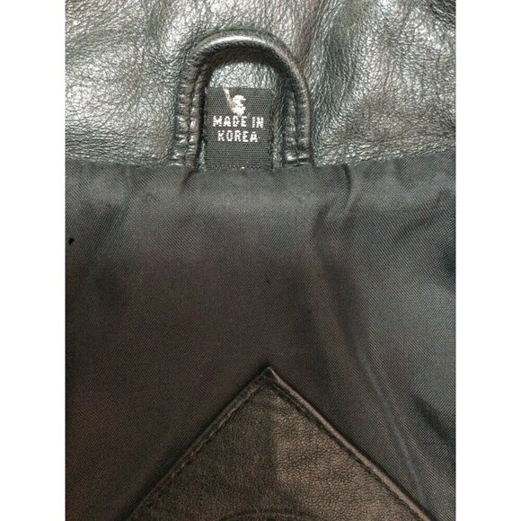 VTG Jacqueline Ferrar Womens Full Length Long Leather Coat Black Size Small Goth - Picture 10 of 10